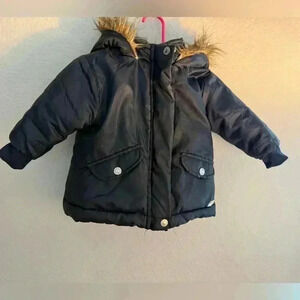 7 For All Mankind Size 12 M Hoodie Jacket Coat Navy Plush Puffer Lemond Cold